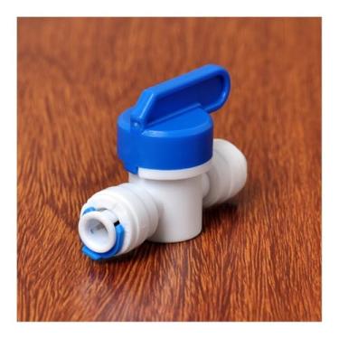 Imagem de Encaixe 1/10.2 cm 6,35 mm OD Tube Tap Shut Off Ball Valve Conector de Encaixe Rápido para Aquário RO Filtro de Água Sistema de Osmose Reversa