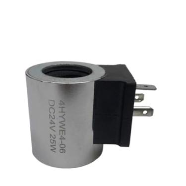 Imagem de TBZFNZXF Bobina de válvula solenoide hidráulica 4HYWE4-06 orifício interno 14 mm altura 40 mm CC 12 V CC 24 V 25 W (DC12)