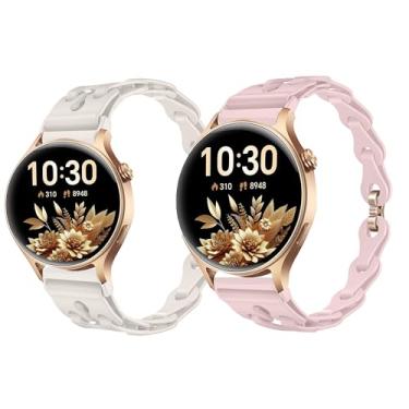 Imagem de Compatível com pulseiras de relógio inteligente Aeac, pulseiras de substituição de silicone elástico de liberação rápida de 20 mm e 22 mm, compatíveis com Aeac AR01 de 1,32 polegadas, W208 Plus, IDW19