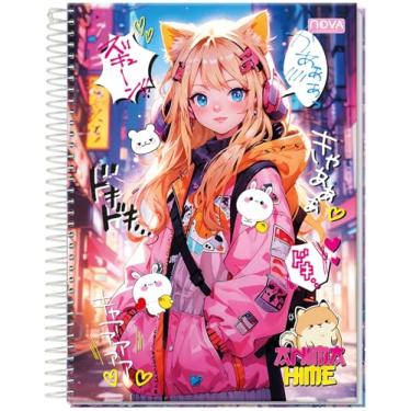 Imagem de CADERNO UNIVERSITÁRIO C/D ESPIRAL ANIMAHIME 20 MATÉRIAS 320 FLS GOFRADO