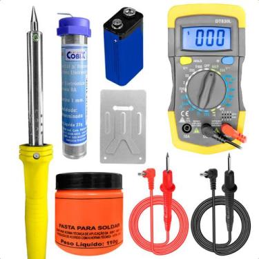 Imagem de Ferro De Solda 127v 60W + Estanho 22g + Pasta + Multímetro - Startools