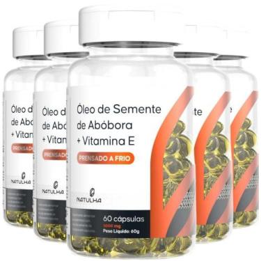 Imagem de KIT 5x Óleo de Semente de Abóbora 1000mg 60 cápsulas - Natulha