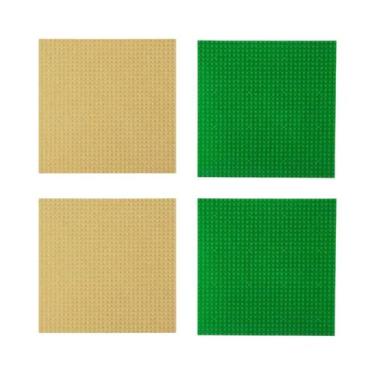 Imagem de Placas Base 32x32 (4 Peças) De Plástico Compatíveis Com Blocos De Mont