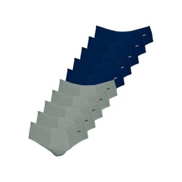 Imagem de Kit com 10 Cuecas Slip Zorba com Abertura 172 Plus Size Colorido, Cinz