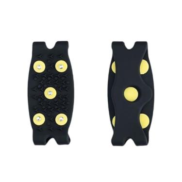 Imagem de Zxpjkyu Cravos para Sapatos, Cravos para Patins de Gelo, Grampos para Neve, para Sapatos. Tamanho Compacto de 11 Cm X 5 Cm. Material TPE com Cinco Cravo, Preto