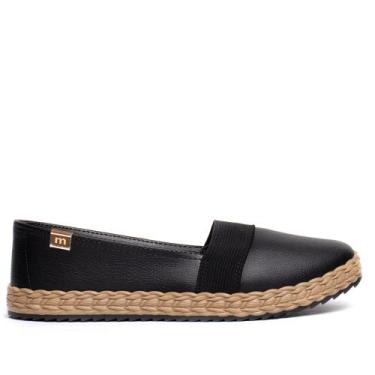 Imagem de Sapatilha Feminina Moleca Napa Floather Preto, Preto, 37