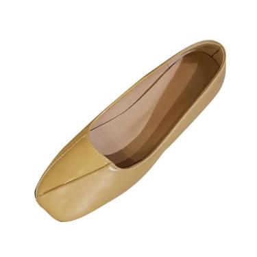 Imagem de Tênis feminino versátil casual para todas as estações respirável fino sola macia salto baixo pequeno floral perfumado, Amarelo, 34