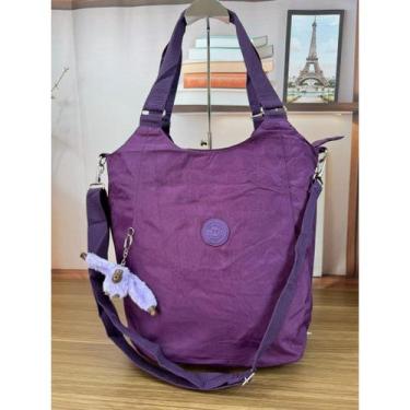 Imagem de Bolsa Sacola Lisa Com Chaveiro Pelucia Espaçosa Alça Transversal Refor