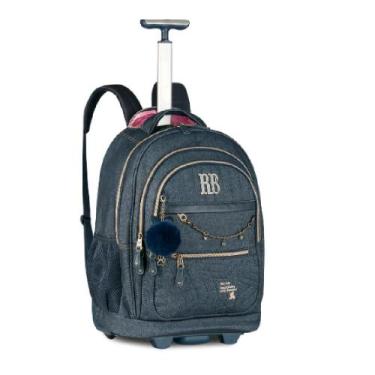 Imagem de Mochila rebecca bonbon denim vintage de carrinho 19 rb27023, Azul escu