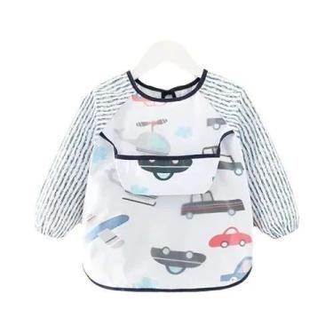 Imagem de Babadores Impermeáveis De Manga Longa Para Bebês Recém-Nascidos, Roupa