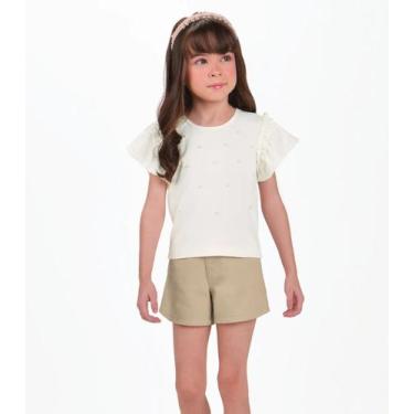 Imagem de Conjunto Infantil Camiseta com Shorts Trick Nick Bege, 3, Bege