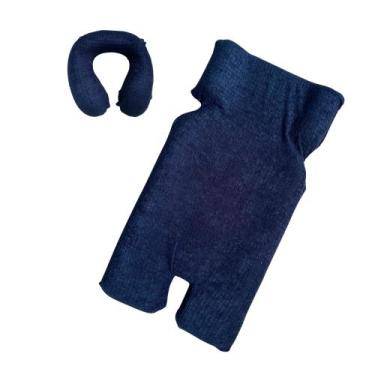 Imagem de Travesseiro de Pescoço e Almofada de bebe conforto - MarcByan, Azul