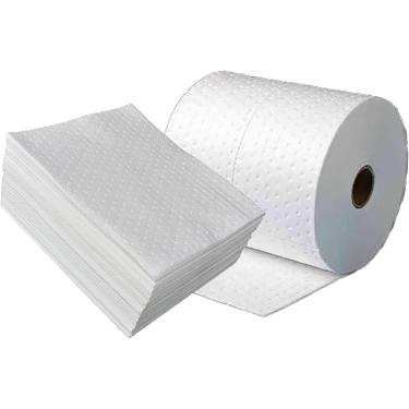 Imagem de Almofadas Absorventes De óleo, Apenas óleo, Não água, Rolo Absorvente De óleo De 2 Mm De Espessura Que Desafiam A Esteira De Derramamento De óleo De águ, Pad+roll, 100pcs+0.4 * 50m