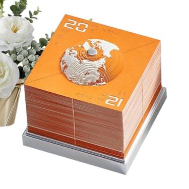 Imagem de Calendário 3D 2026 Mesa | Decoração de mesa em forma de terra - Calendário decorativo - para escritório, escola, aniversário, freelancers, professores, estudantes, mesa de cabeceira, penteadeira