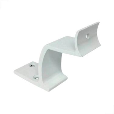 Imagem de Suporte Corrimão Escada Para Fixação Parede 20Un Branco - Fast Vidros