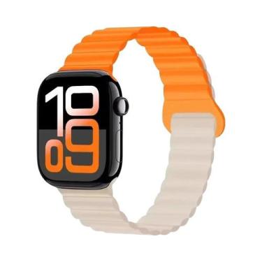 Imagem de Pulseira Esportiva Magnética De Silicone 42mm 44mm 45mm 46mm 49mm Para