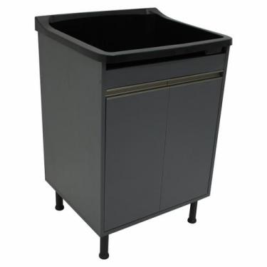 Imagem de Tanque De Lavanderia Gabinete 100% MDF Com Sifão e Válvula - BELLI MÓV