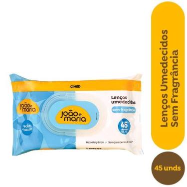Imagem de Lenço Umedecido João e Maria Sem Fragância Cimed 45 Unidades