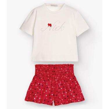 Imagem de Conjunto Blusa com Shorts Menina Trick Nick Vermelho, 2, Vermelho