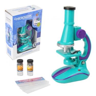 Imagem de Microscópio Infantil Educacional LED 100x 400x 1200x Kit Ciências Comp