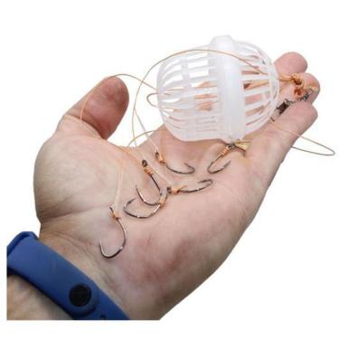 Imagem de Cevadeira De Ração Pesca Chicote 6 Anzol Chinu Snap Girador