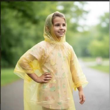 Imagem de 50 Capas de Chuva Descartável Infantil Amarela - Protege