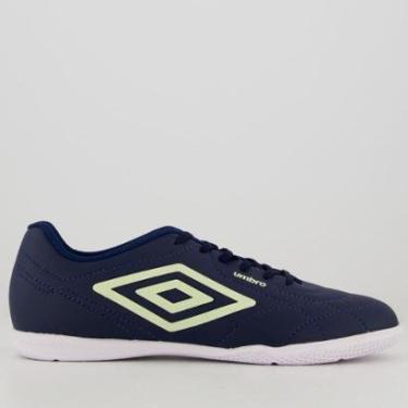 Imagem de Chuteira Umbro Class Footballer Futsal Marinho e Verde-Masculino