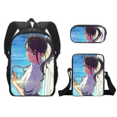 Imagem de Conjunto de mochilas Suzumes no Tojimaris Iwatos Suzumes Cartoon Kids 