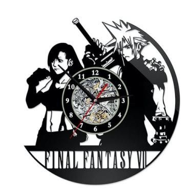 Imagem de Relógio de parede, disco de vinil, Final Fantasy Cloud Strife Anime - 