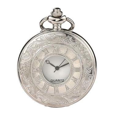 Imagem de Relógio de bolso Quartz Retro para crianças com corrente - yiweisai