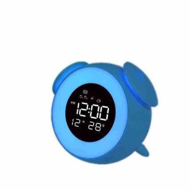 Imagem de Despertador, luz noturna digital LED, relógio mudo de cabeceira - yiwe