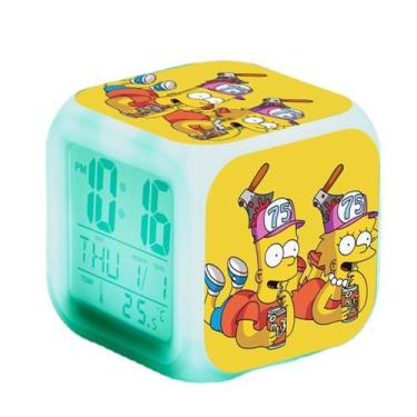 Imagem de Despertador Simpsons Square LED Digital com despertador de 8 cm - yiwe