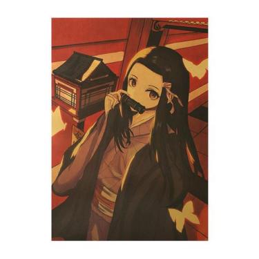 Imagem de Pôster com arte de parede Demon Slayers Kamados Nezukos Anime 50,5x35c
