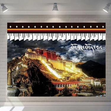 Imagem de Tapeçaria estilo tibetano, parede do palácio de Potala, 150x130cm, mic