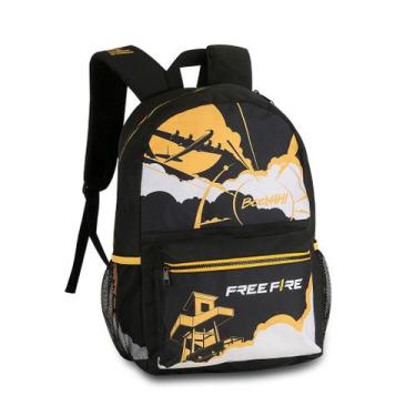 Imagem de Mochila De Costas Free Fire Amarela 17,5 Up Fr2487 - Clio Style