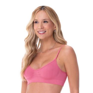 Imagem de Sutiã Top Comfort Rosa do Deserto sem Costura com Alças Reguláveis - Z
