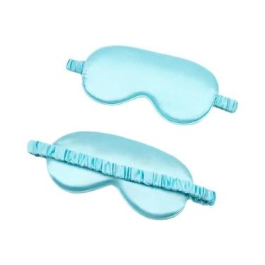 Imagem de Máscara De Olhos Portátil Feminina De Seda Sintética Para Viagem, Tapa