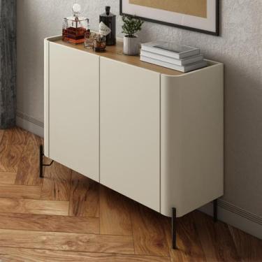 Imagem de Balcão Buffet com 2 Portas 98,5cm Pés em Metal 100% MDF - Casa Lar Inc