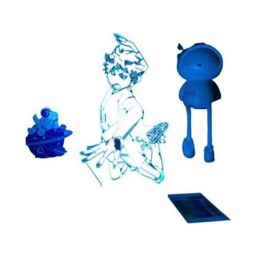 Imagem de Luminária De Mesa 3D Acrílica Para Quarto Infantil, Figura De Anime Ha