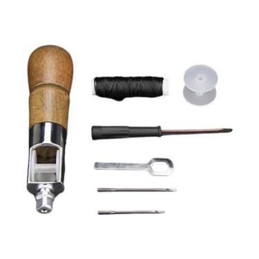Imagem de Máquina De Costura Manual Para Artesanato Em Couro DIY, Ferramenta Par