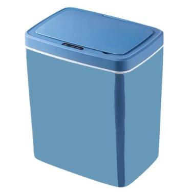 Imagem de Lixeira Inteligente Sensor Automático Cozinha Banheiro 14l - Oásis Mar