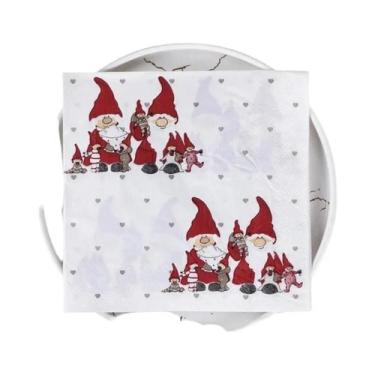 Imagem de Guardanapos De Papel Impressos Com Boneco De Neve De Natal 33cm 20pcs 