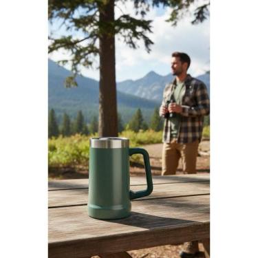 Imagem de Caneca Térmica Cerveja 709ml Verde Robusta Gelada 5h - Congratulations
