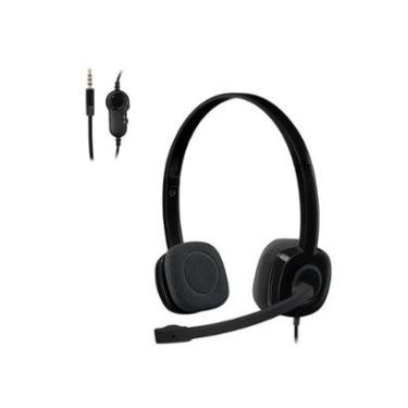 Imagem de Headset com fio Logitech H151 com Microfone com Redução de Ruído e Conexão 3,5mm - 981-000587-Unissex