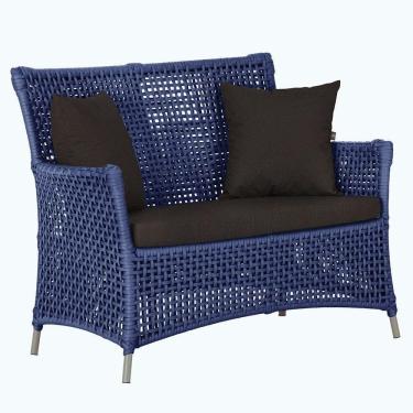 Imagem de 1 Sofá área Externa Igapó Alumínio Fendi Corda Náutica E9 Azul