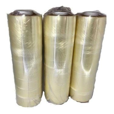 Imagem de Bobina de Filme PVC 3 Rolos Plástico 38CM X 300 Metros para Embalagens em Polietileno e PVC Livre de Bisfenol