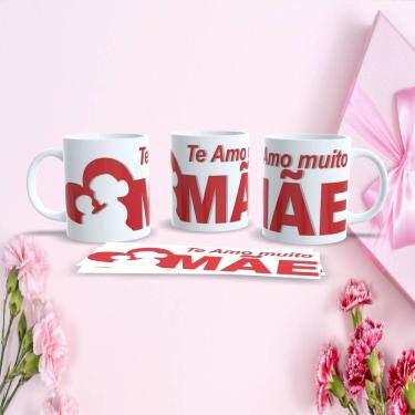 Imagem de Caneca de Porcelana 325ML Mães Estampa 87 Decorada para Dia das Mães Apta micro-ondas l...