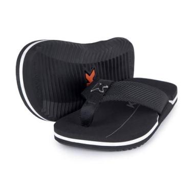 Imagem de Chinelo Infantil Kenner NK6 Pro - Preto e Branco, 27/28