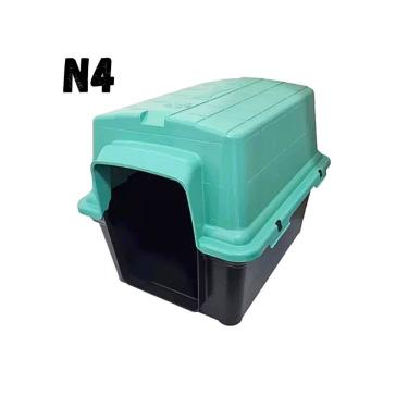 Imagem de Casinha para Cachorro OEM N4 para Cães de Pequeno e Médio Porte em Plástico Verde 45x41...