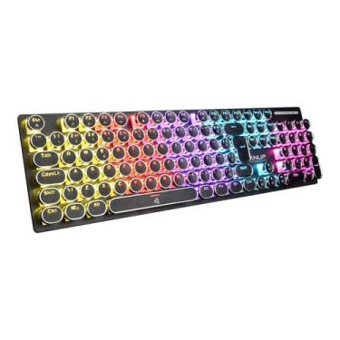 Imagem de Teclado Mecânico Gamer Knup KP-TE142 Iluminação Rainbow Switches Black